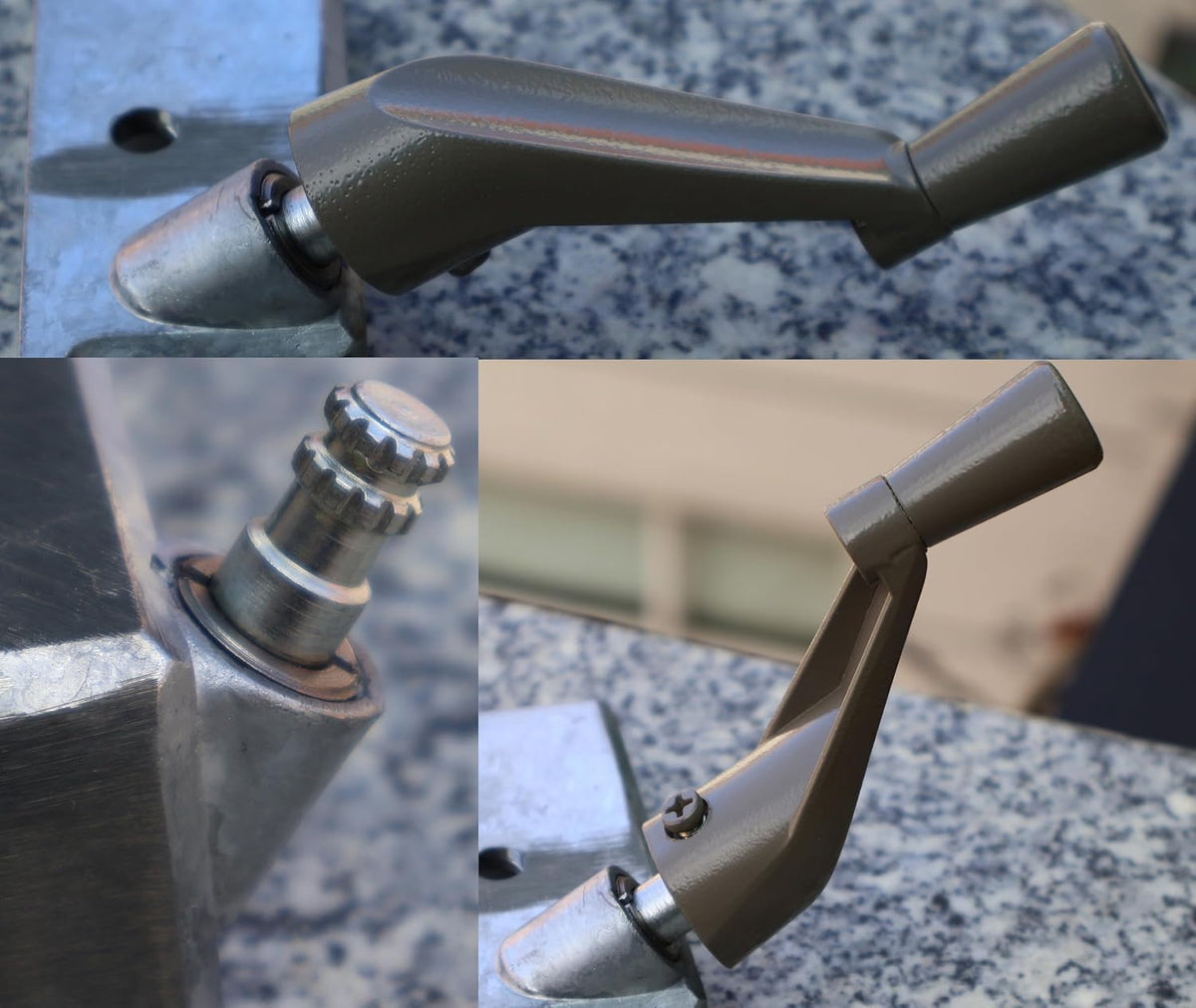 Window Crank Handle Replacement,(Single)(Stone Color)Fit 3/8" Spline Socket