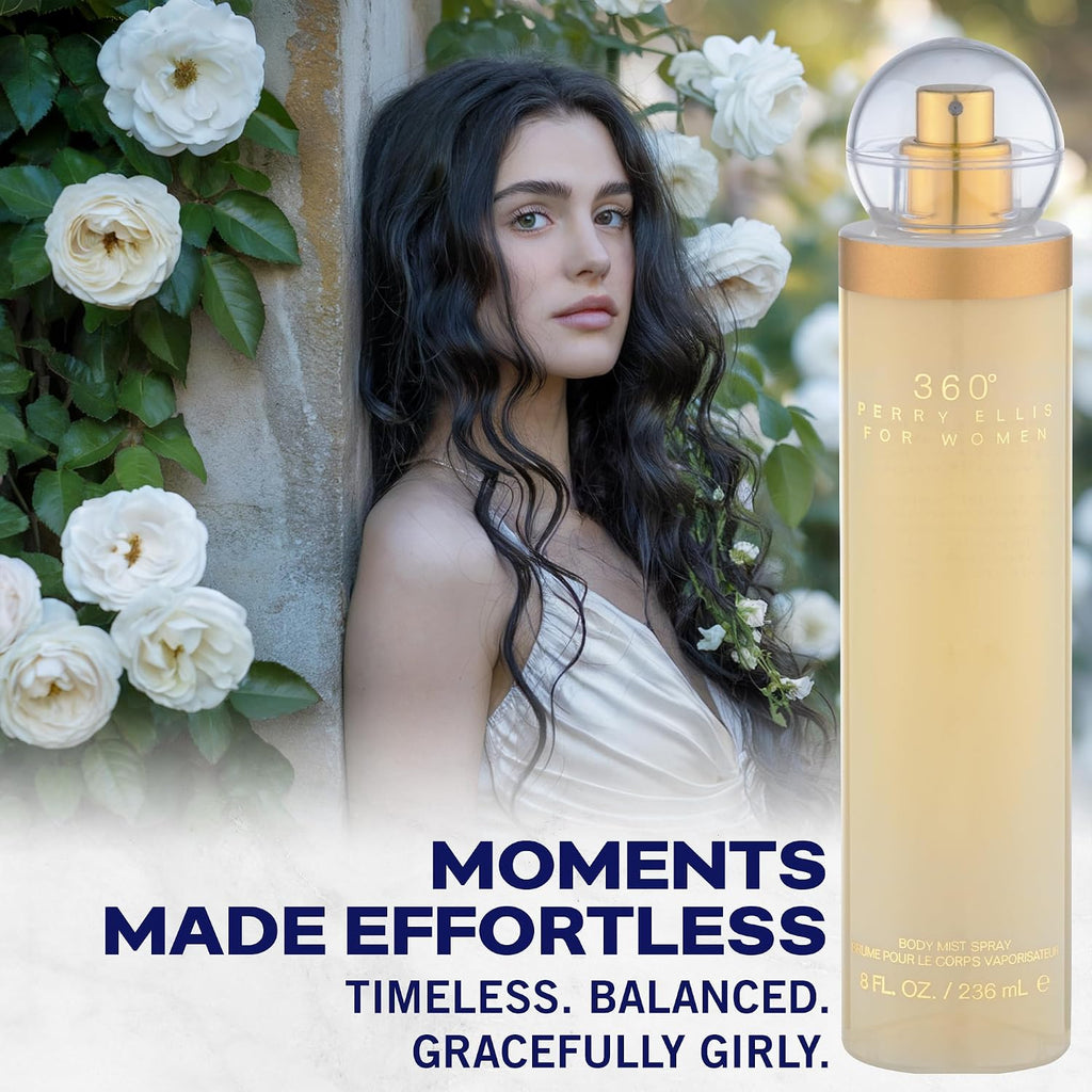 360° Body Spray for Women Fruity, Floral Body Mist, 8 Fl Oz | Perfumes for Women, Long Lasting Fragrance, Eau De