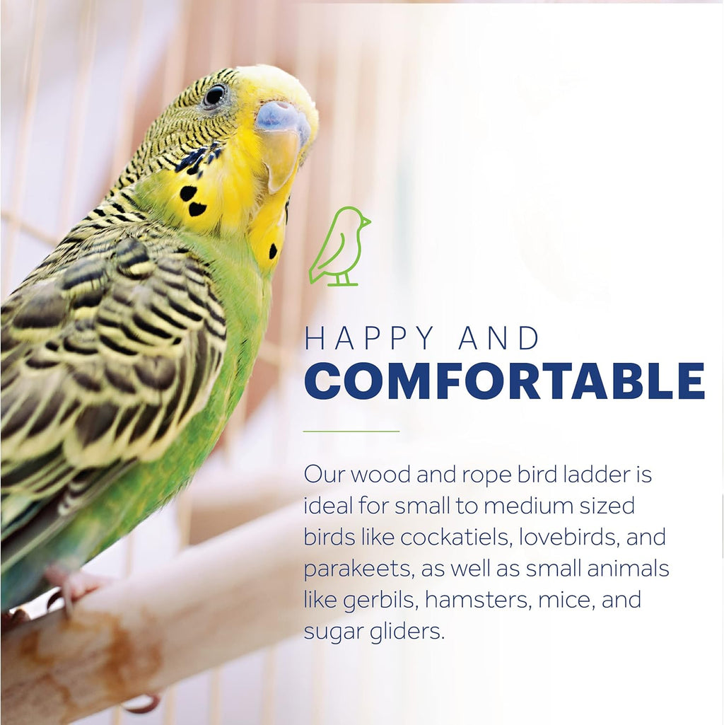 Rope Ladder Bird Toy Hanging Birdcage Toy for Climbing | Accessories for Small to Medium Birds, Foot Exercise, Beak