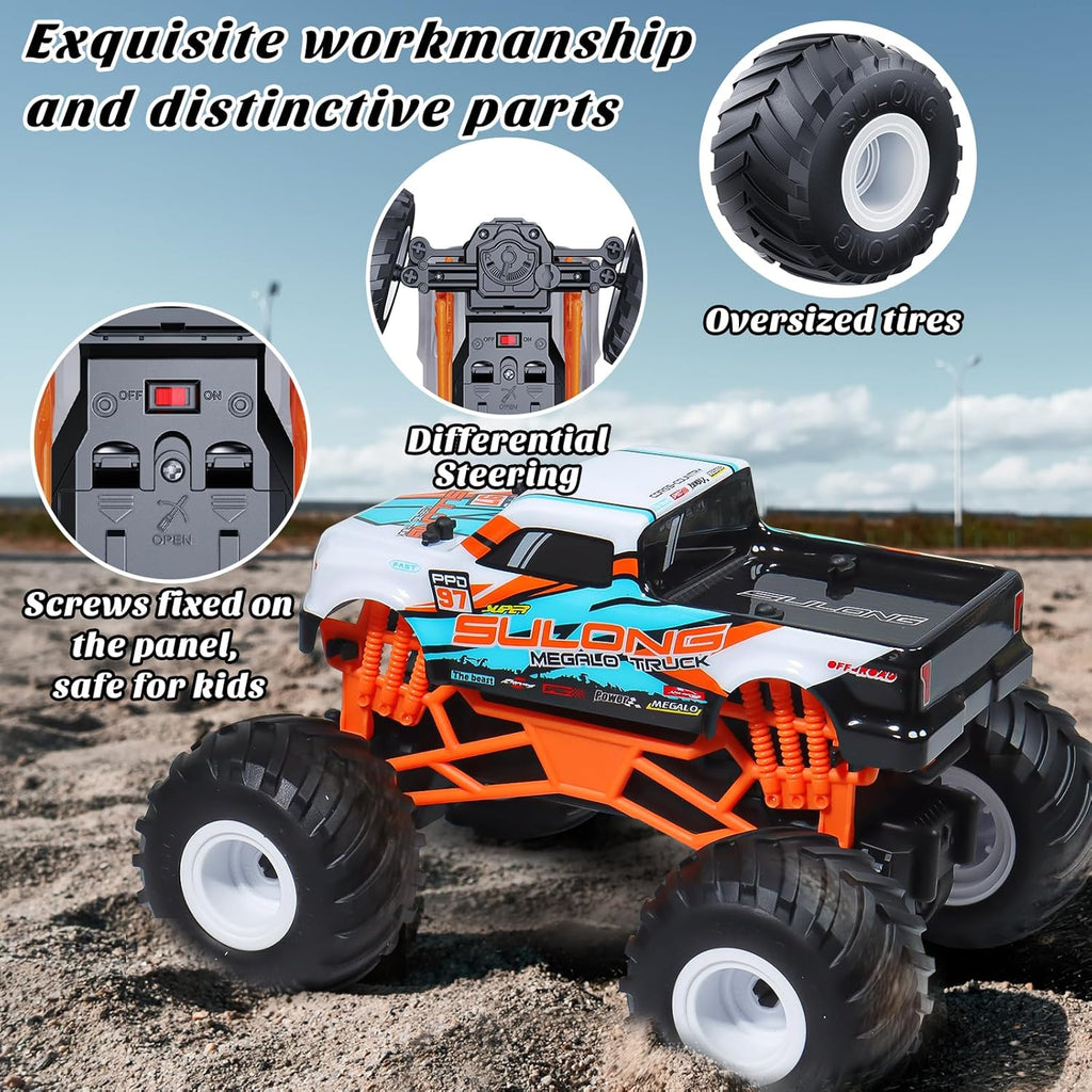 Remote Control Car, 1:16 Scale RC Monster Truck for Boys, 2.4 GHz All Terrain RC Cars for Boys Girls 4-7 8-12, 20