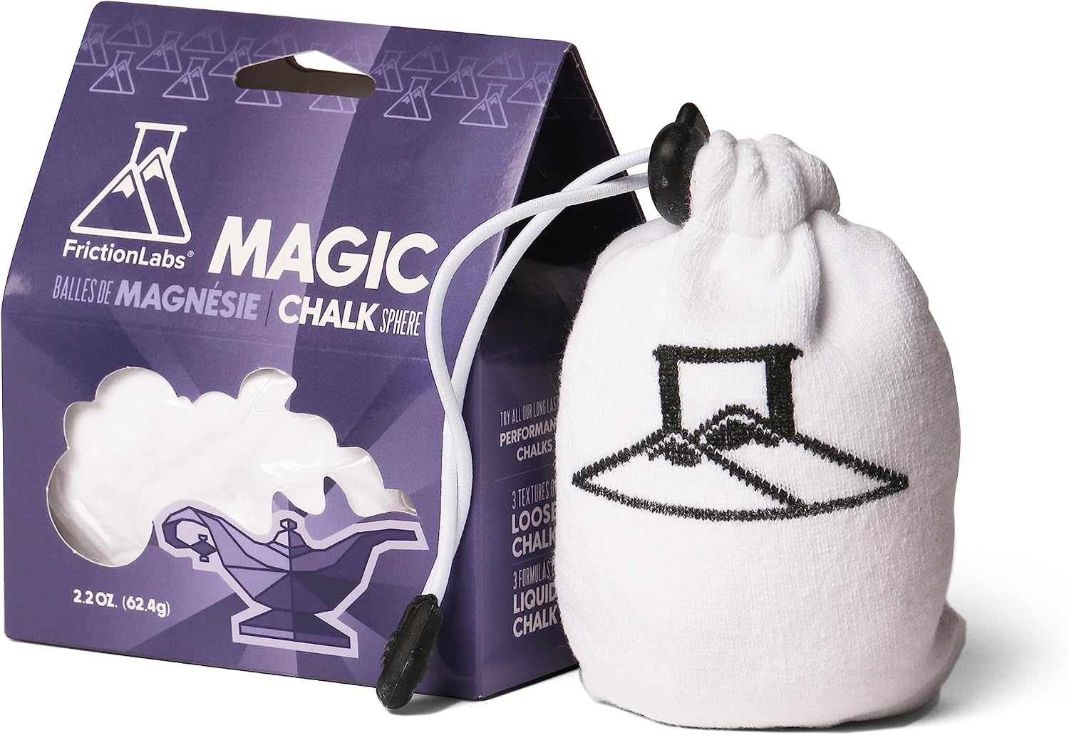 Magic Chalk Ball, Premium Gym Chalk Ball in Refillable Sock | Refillable Chalk Sock, Non-Toxic Gym Chalk for