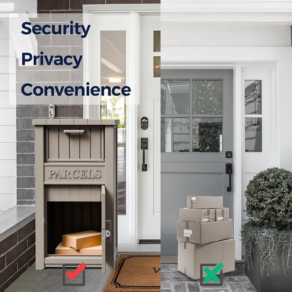 Outdoor Package Delivery Boxes, Lockable Anti-Theft Waterproof Delivery Boxes for Outdoor Use, Package Drop Box for
