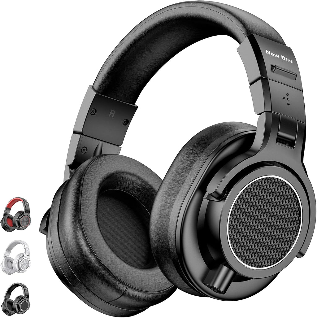 Studio Headphones, Wired Headphones with 50mm Drivers, Professional DJ Headphones for Recording Mixing Podcast Guitar