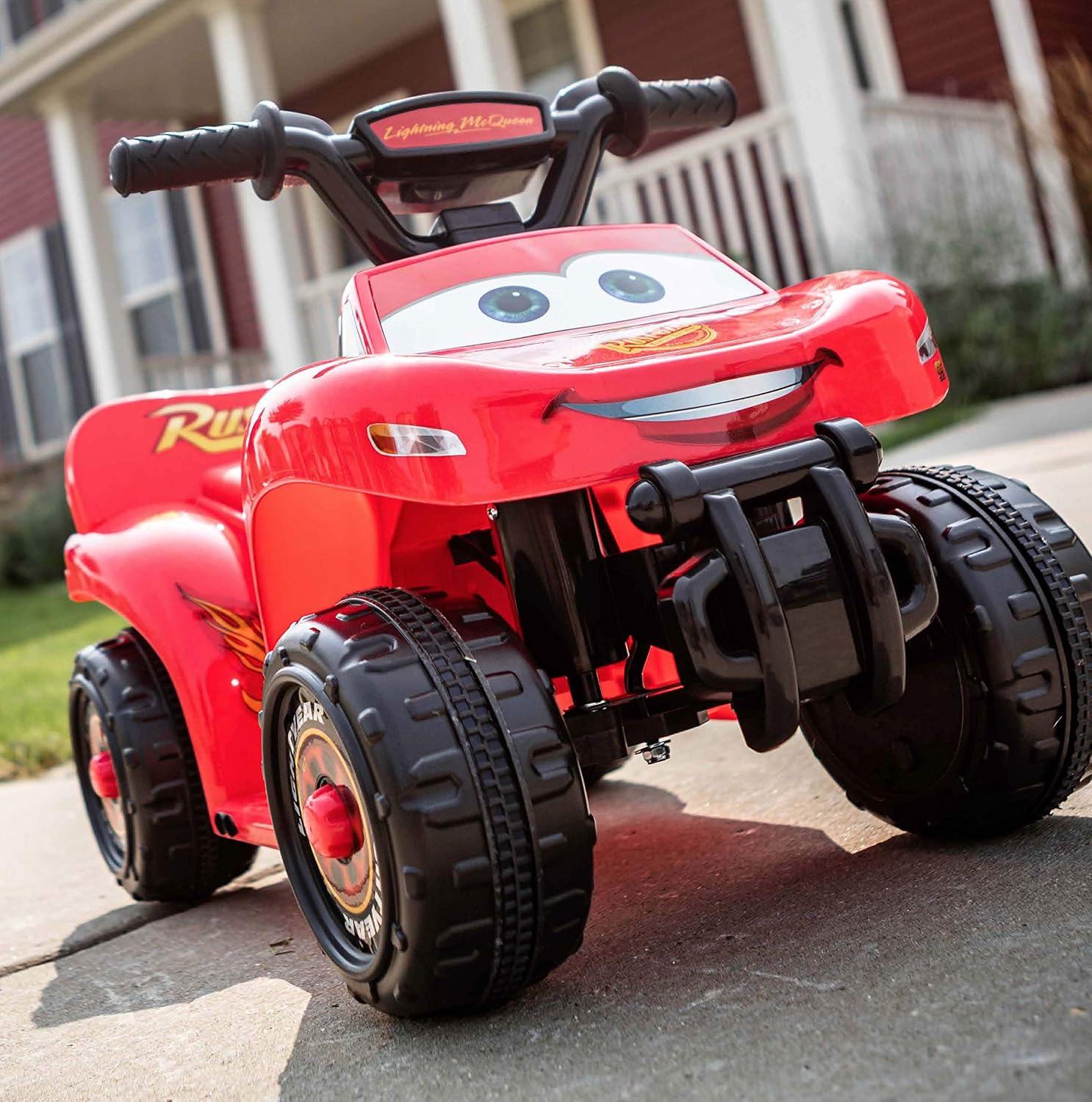 Toddler Disney Cars Quad Ride On Toy, Kids 1.5-3 Years Old, 6 Volt Battery and Charger Included, Max Weight 45 lbs