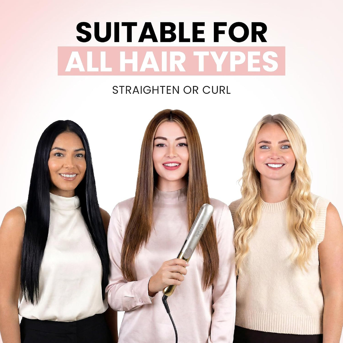 Titanium Flat Iron Hair Straightener Slim with Infrared | Professional Straightening Iron for Women - Digital Display