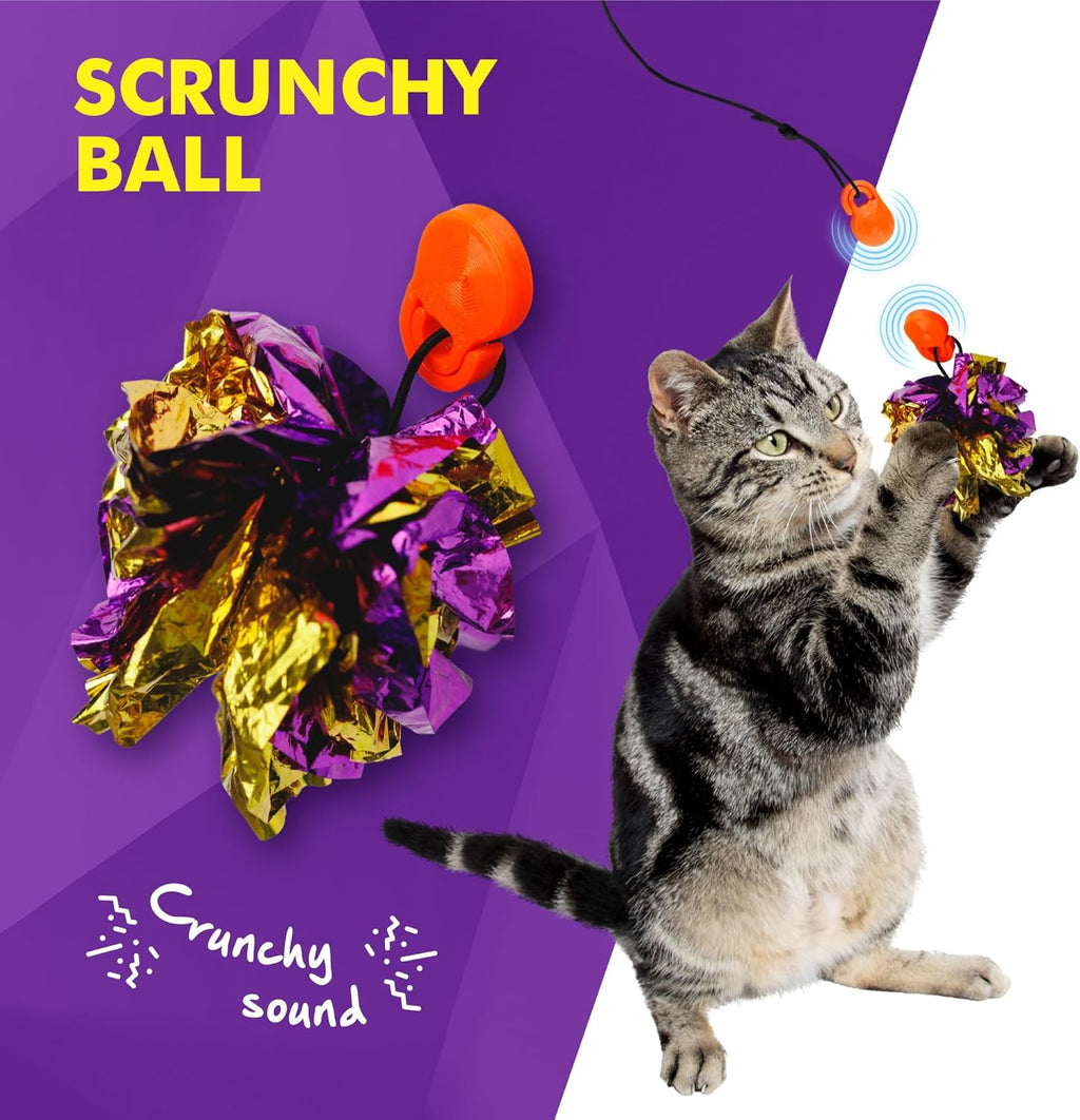 Snatch Pack - 5 Magnetic Attachments for The Snatch Magnetic Wand Toy - Catnip Mouse, Rattle Snake, Crinkle Fish