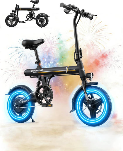 14'' Folding Electric Bike for Adults, Peak 500W Ebike | 36V Battery | 3 Riding Modes | UL2849 Certified Foldable