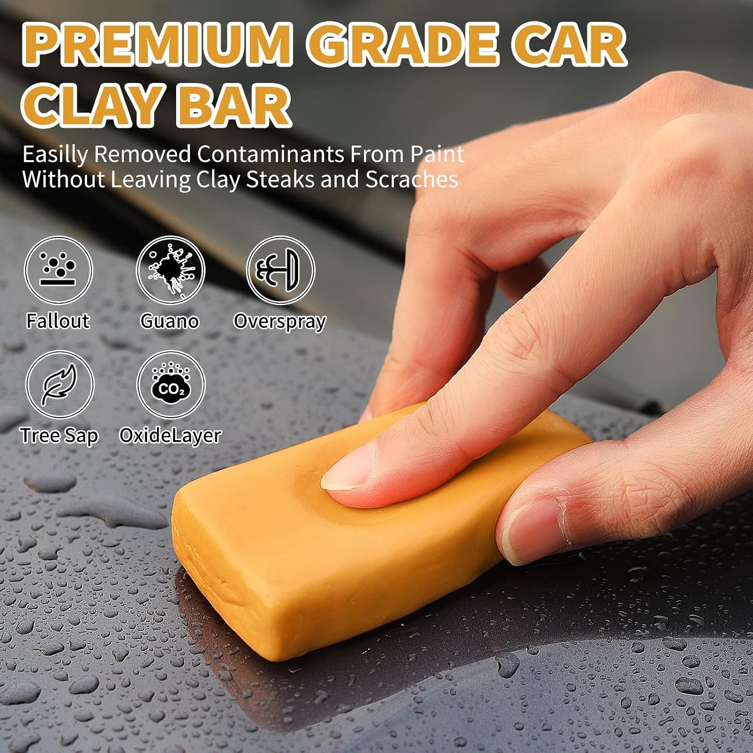 Heavy Duty Car Clay Bar Auto Detailing Clay Luber Synthetic Lubricant Kit - Ceramic Coating Spray Ceramic Coating for