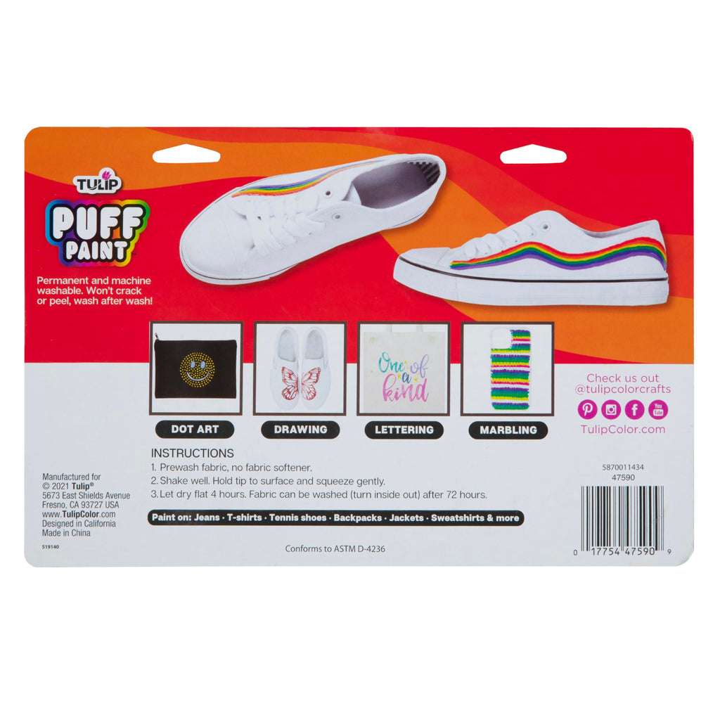 Puff Paint, Dimensional Fabric Paint, 0.75 oz, 10 Pack