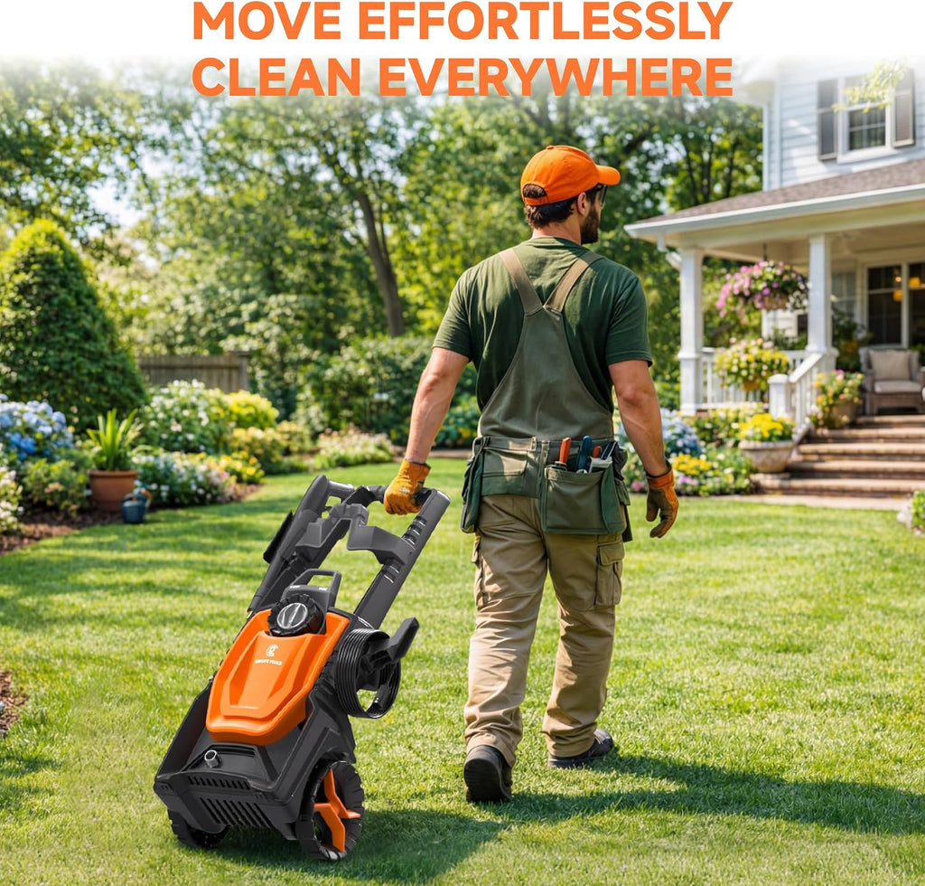 Electric Pressure Washer, 2400 PSI 2.3 GPM with 4 Quick-Connect Nozzles, 20FT Hose & Foam Cannon, Powerful Washer for