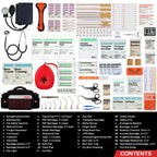First Responder First Aid Kit Fully-Stocked EMT Bag(Black,20L)