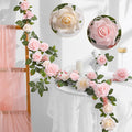 5FT Blush Cream Pink Artificial Rose Garland for Wedding Arch Table