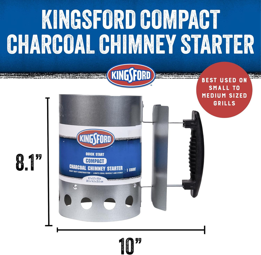 Compact Charcoal Chimney Starter for Grills and BBQs