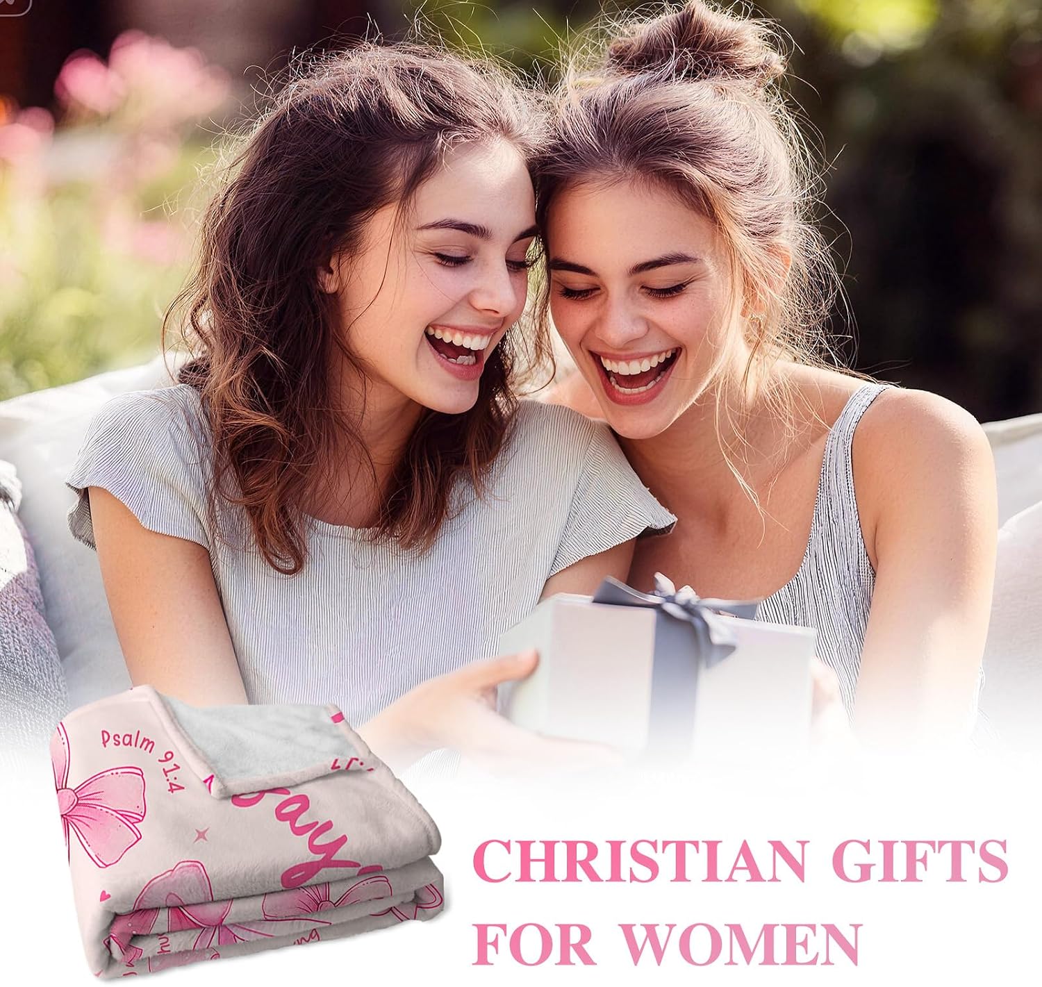Baptism Gifts for Girl, Christian Gifts for Women, Religious Gift 50" x 60"