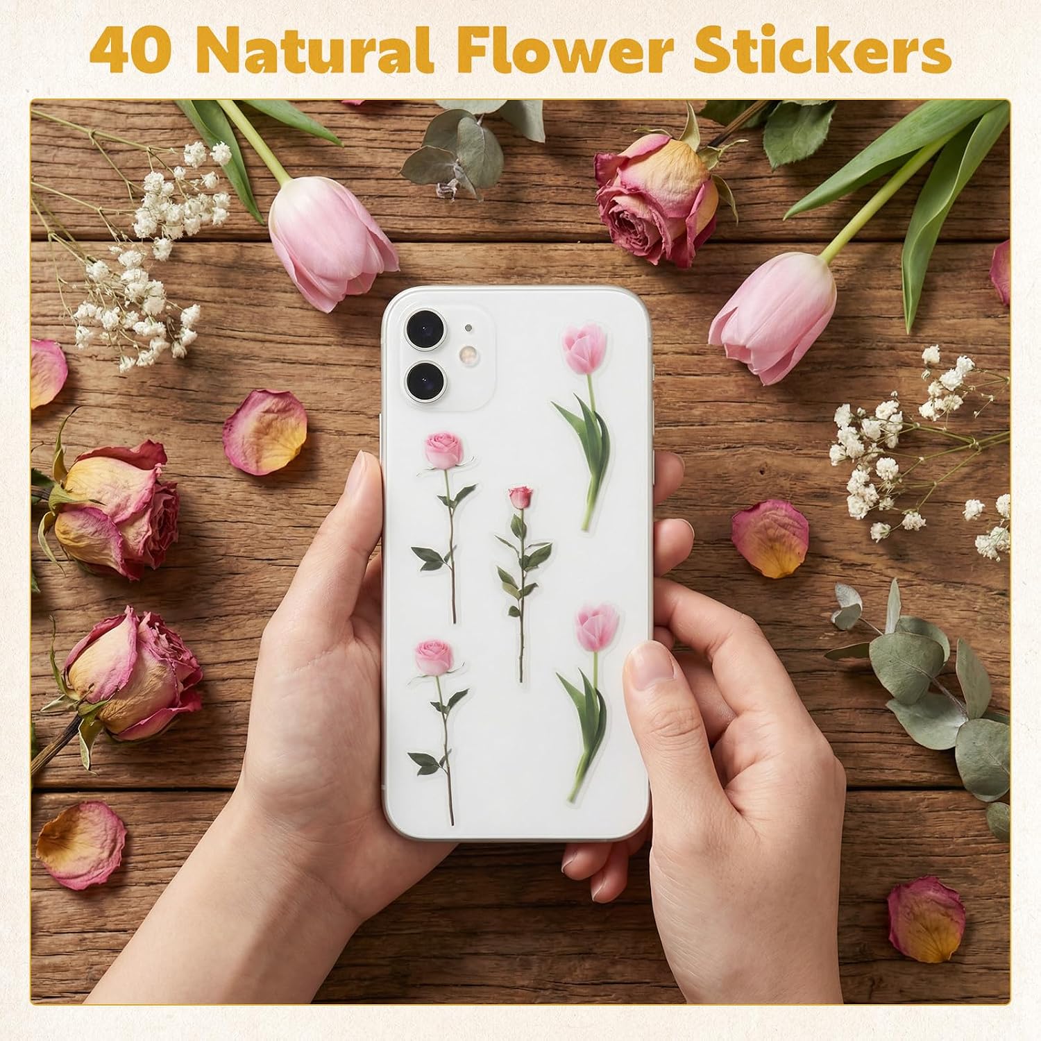 160 Pcs Vintage Scrapbook Supplies Kit, Including 120 Sheets Scrapbook Paper Pad 40 Decorative Flower Stickers, Junk