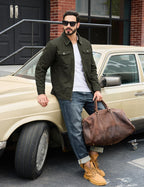 Corduroy Jacket Men Lightweight Work Jacket Fall Casual Shacket