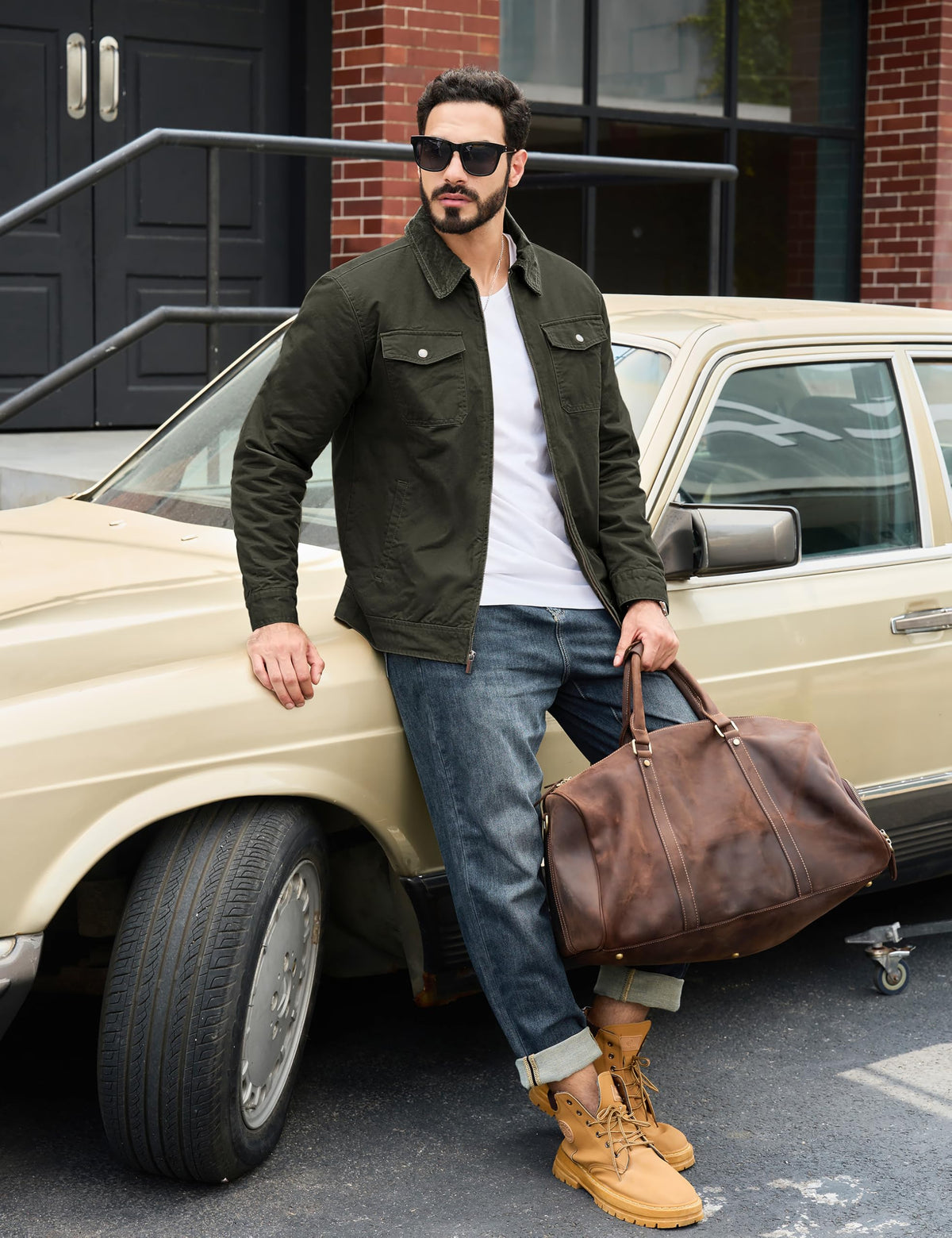 Corduroy Jacket Men Lightweight Work Jacket Fall Casual Shacket