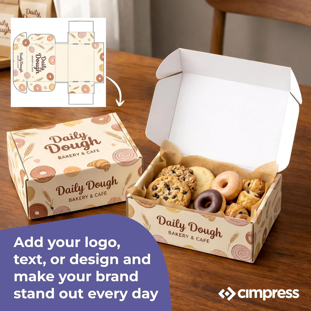 Personalized Mailer Box, Add Logo or Text, 9" x 6" x 4", Pack of 24
