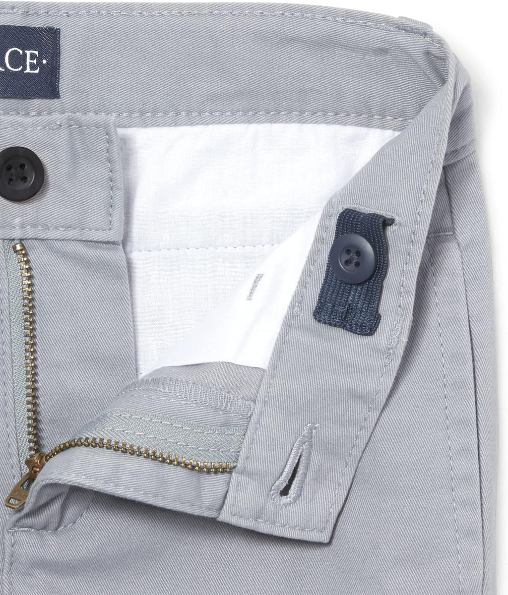 Boys Stretch Chino Pants, Fin Gray Single, 18(Slim)