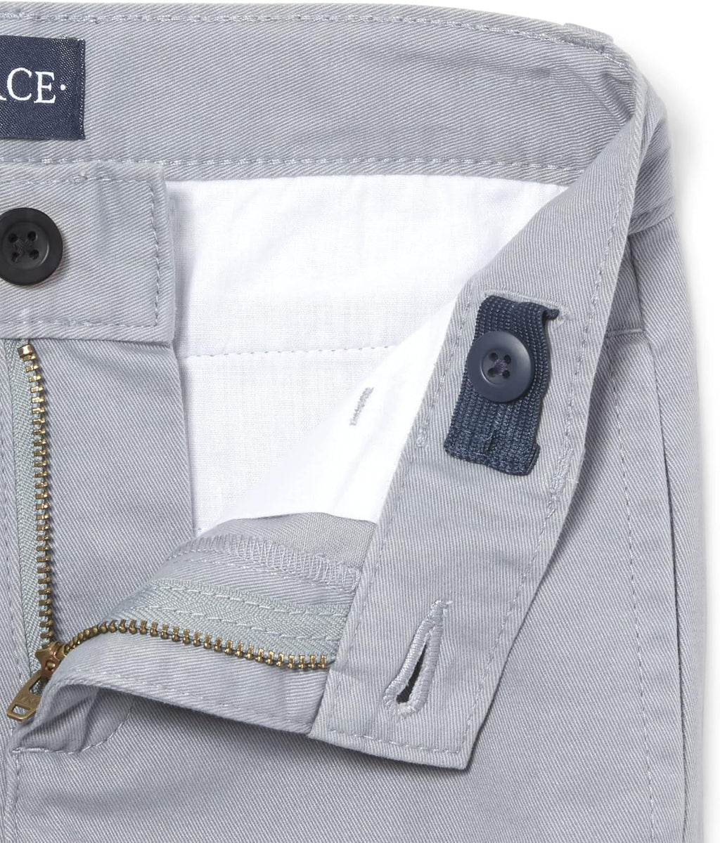 Boys Stretch Chino Pants,Fin Gray Single,18H