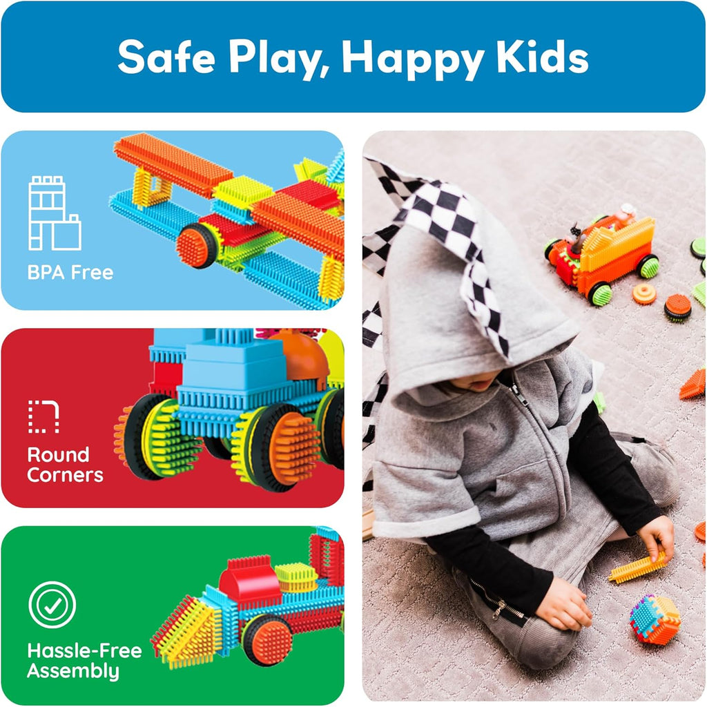 120pcs Hedgehog Interlocking Building Blocks Tiles Construction Toy Set Learning Playset STEAM Development Preschool
