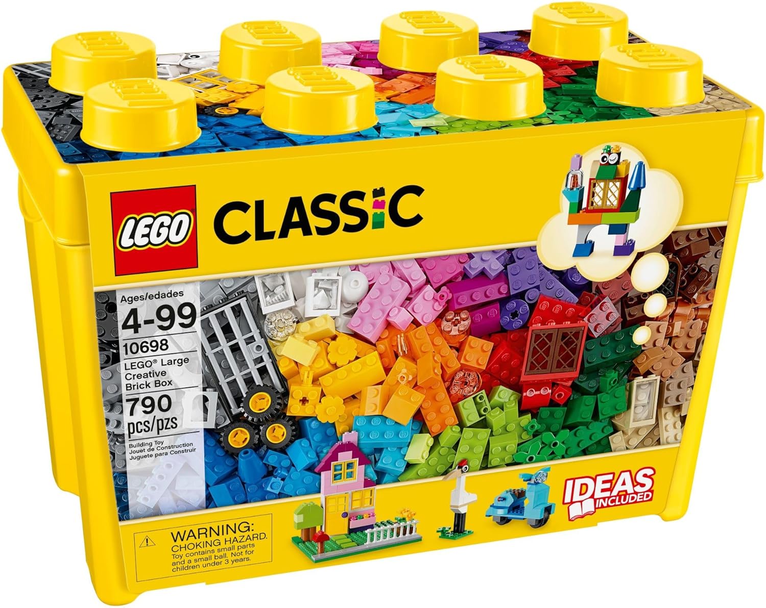 LEGO Classic Large Creative Brick Box 10698 Building Set, Toy Storage Solution for Home or Classrooms, Interactive