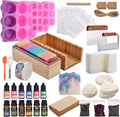 Soap Making Kit for Adults All-in-One Soap Making Supplies Includes Melt & Pour Goat Milk Soap Base, Silicone Loaf