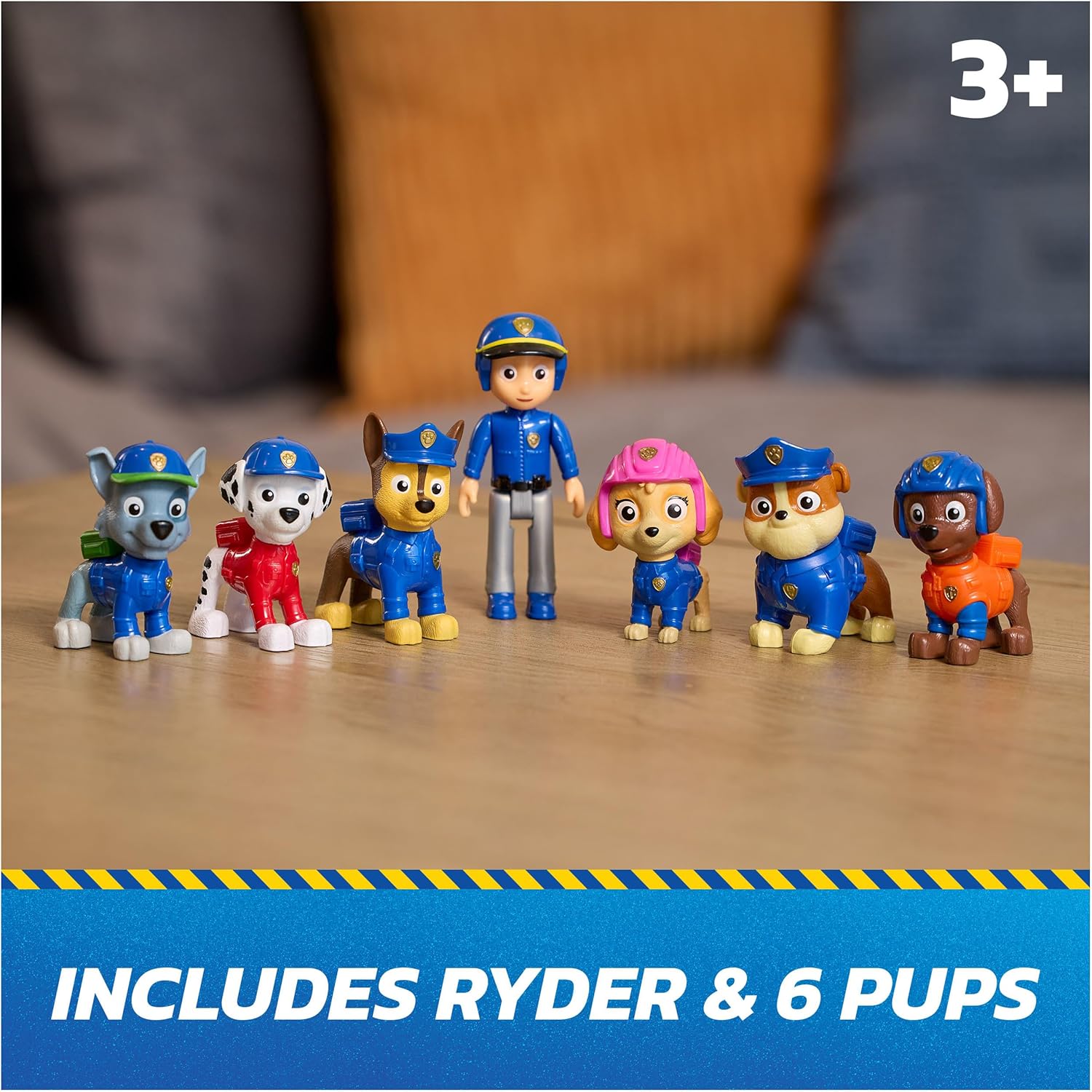 Paw Patrol Search & Rescue Team Pack with 7 Collectible Action Figures, Including Ryder & 6 Pups, Kids Toys for Boys