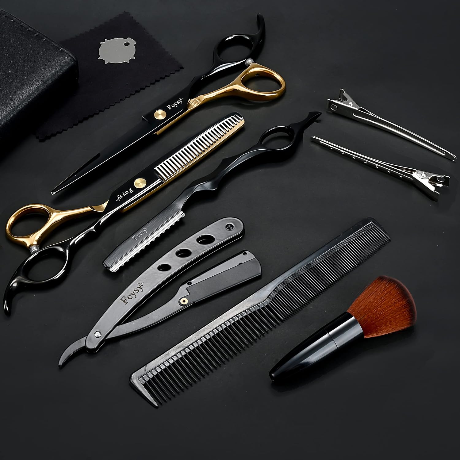 Professional Hair Shears Thinning Scissors Set, Fcysy Barber Shears Hair Cutting Scissors Kit, Hairdresser Trimming