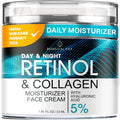 Face Moisturizer Retinol Cream, Anti Aging Neck Firming Cream, Collagen Day & Night Face Cream with Hyaluronic Acid