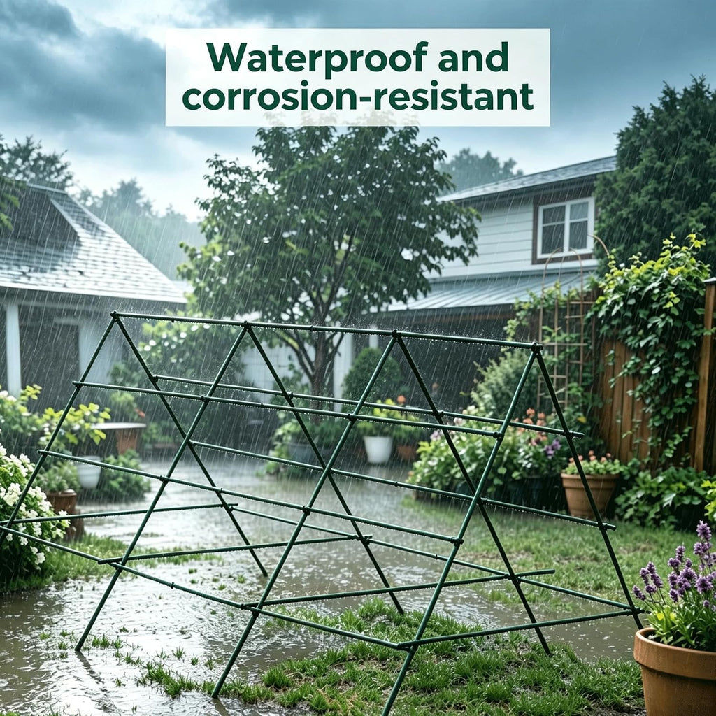 26 PCS 57" Garden Support Stakes Plastic Coated Deformable Climbing Plant Trellis Plant Climbing Frame for Tomato