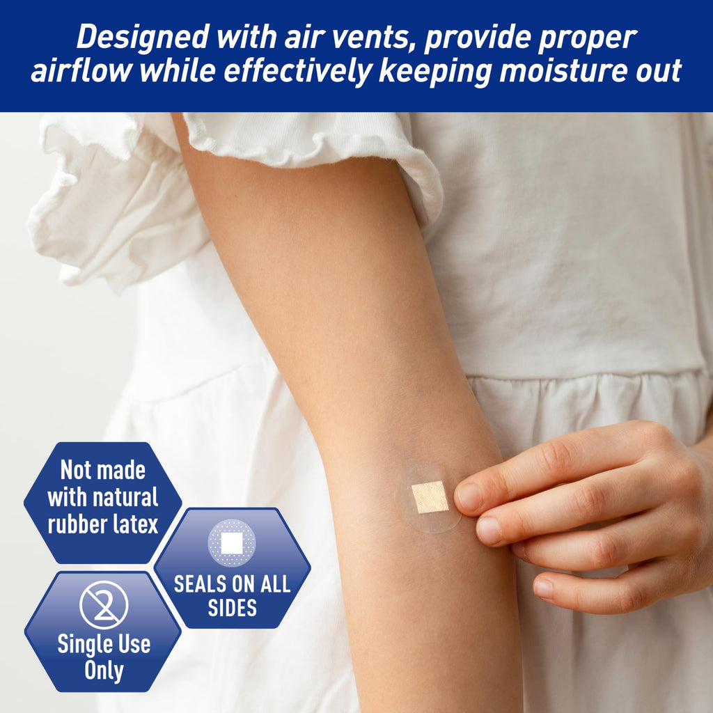 Sterile Round Clear Spot Bandages,Hypoallergenic,7/8 in,100-Count