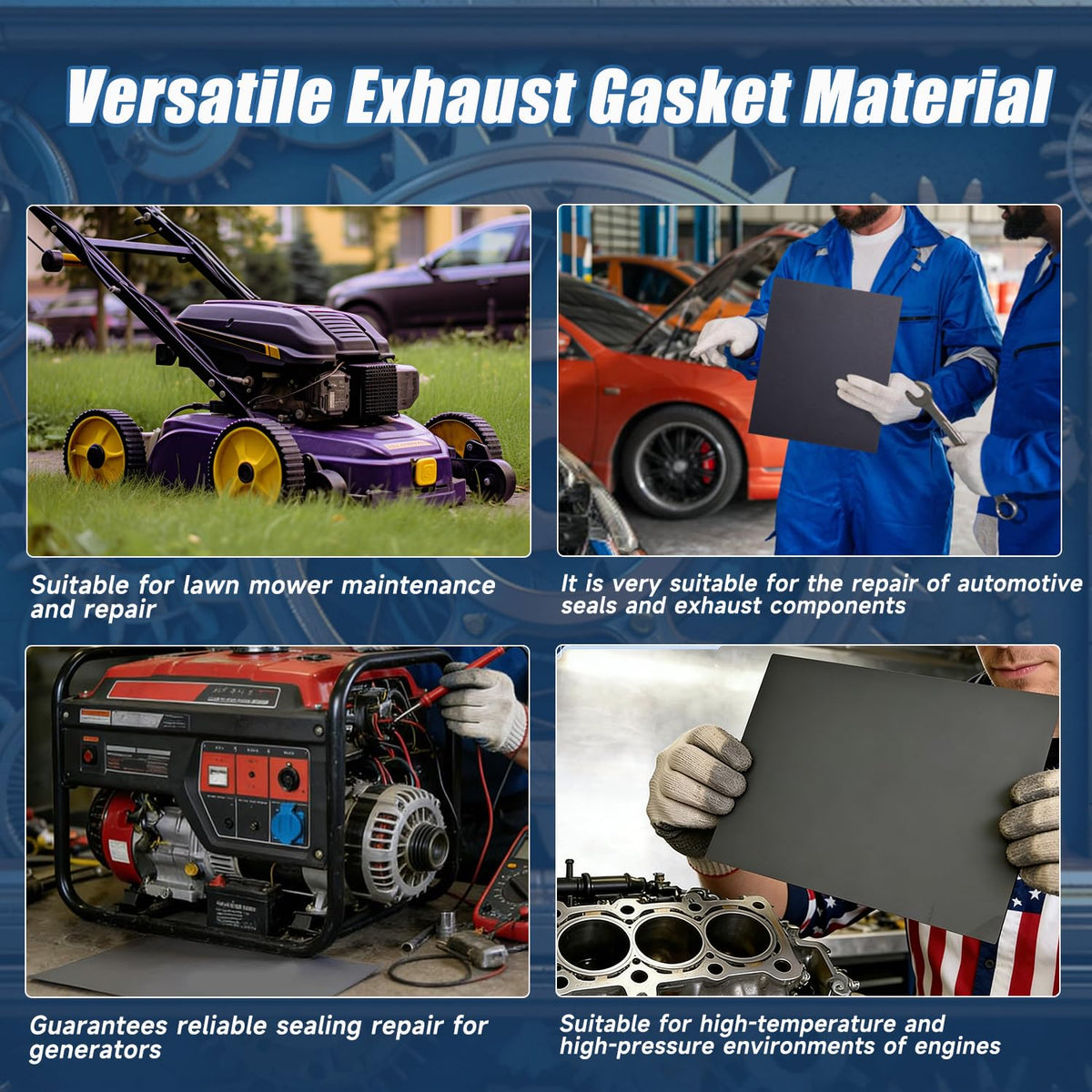 Gasket Making Material 15"x11.8" 0.8mm, 1mm, 1.2mm Gasket