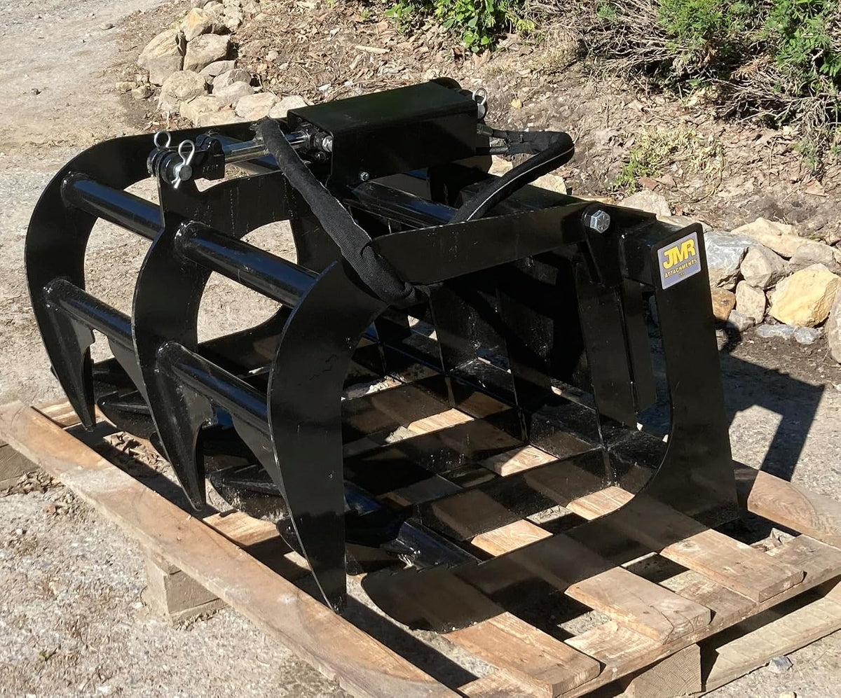 Single Cylinder 38in Root/Brush Grapple for Mini Loaders | Dingo Mount Material Handling Attachment