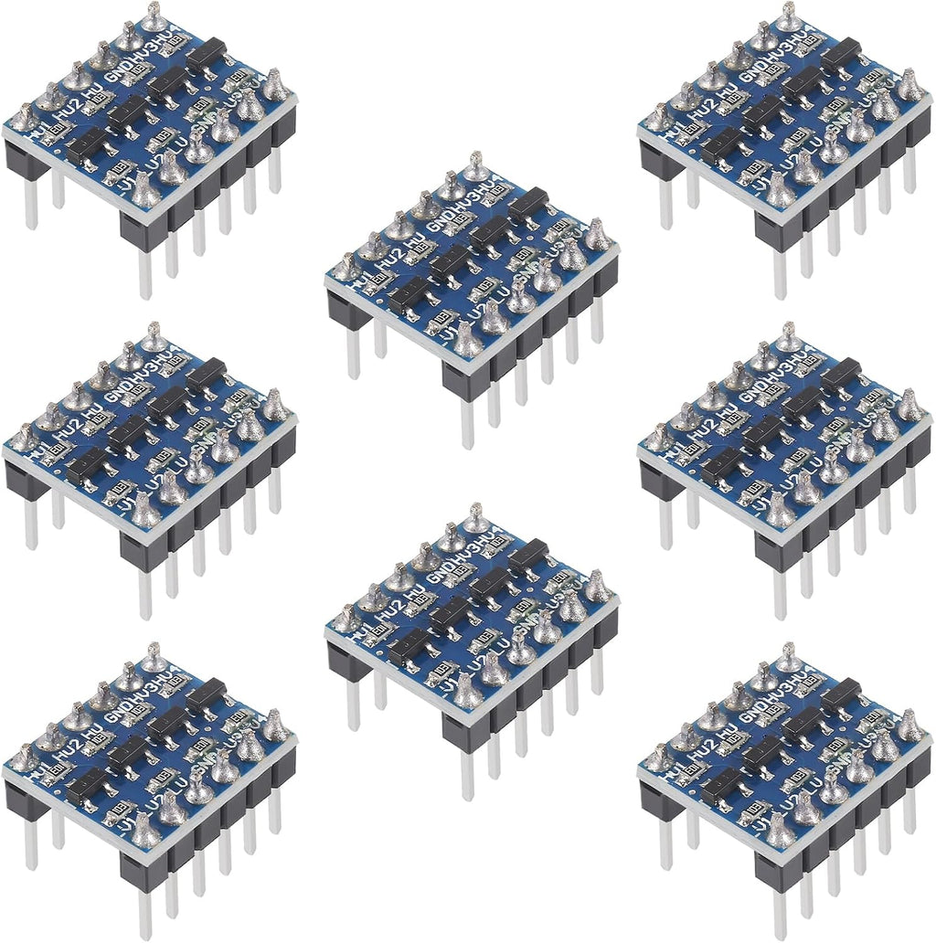 8pcs 4 Channel IIC I2C Logic Level Converter Bi-Directional Module 3.3V-5V Shifter Modules for Raspberry Pi Microcontrollers