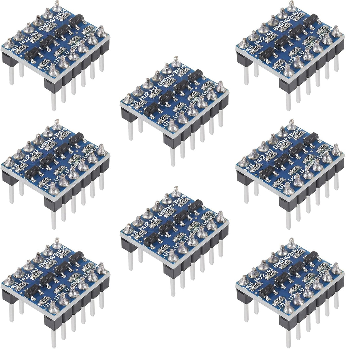 8pcs 4 Channel IIC I2C Logic Level Converter Bi-Directional Module 3.3V-5V Shifter Modules for Raspberry Pi Microcontrollers