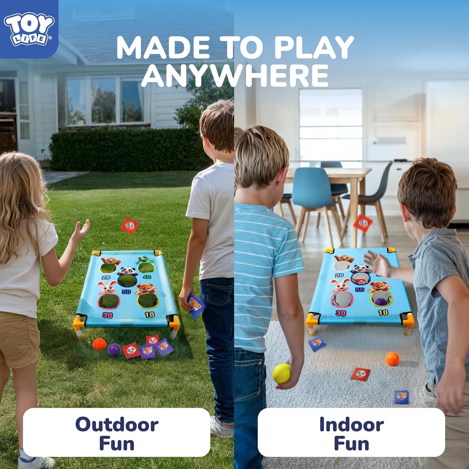 Bean Bag Toss Game, Carnival Party Games, Cornhole Set for Kids Outdoor Games, Outside Toys for Kids Ages 4-8, Yard