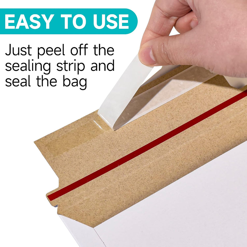 50 Pack 7" x 4.35" Rigid Mailer Trading Card Envelopes Mailers，450gsm Self Seal Shipping Envelopes Mailers for