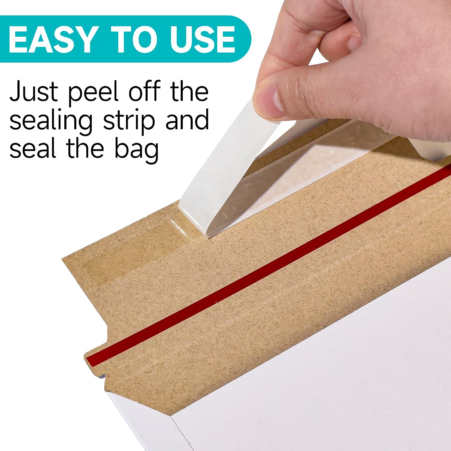 50 Pack 7" x 4.35" Rigid Mailer Trading Card Envelopes Mailers，450gsm Self Seal Shipping Envelopes Mailers for