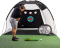 Golf Hitting Net,Chipping Net,Tri-Turf Mat,Golf Hitting Aid,10x7FT Practice Net for Backyard Driving,Chipping