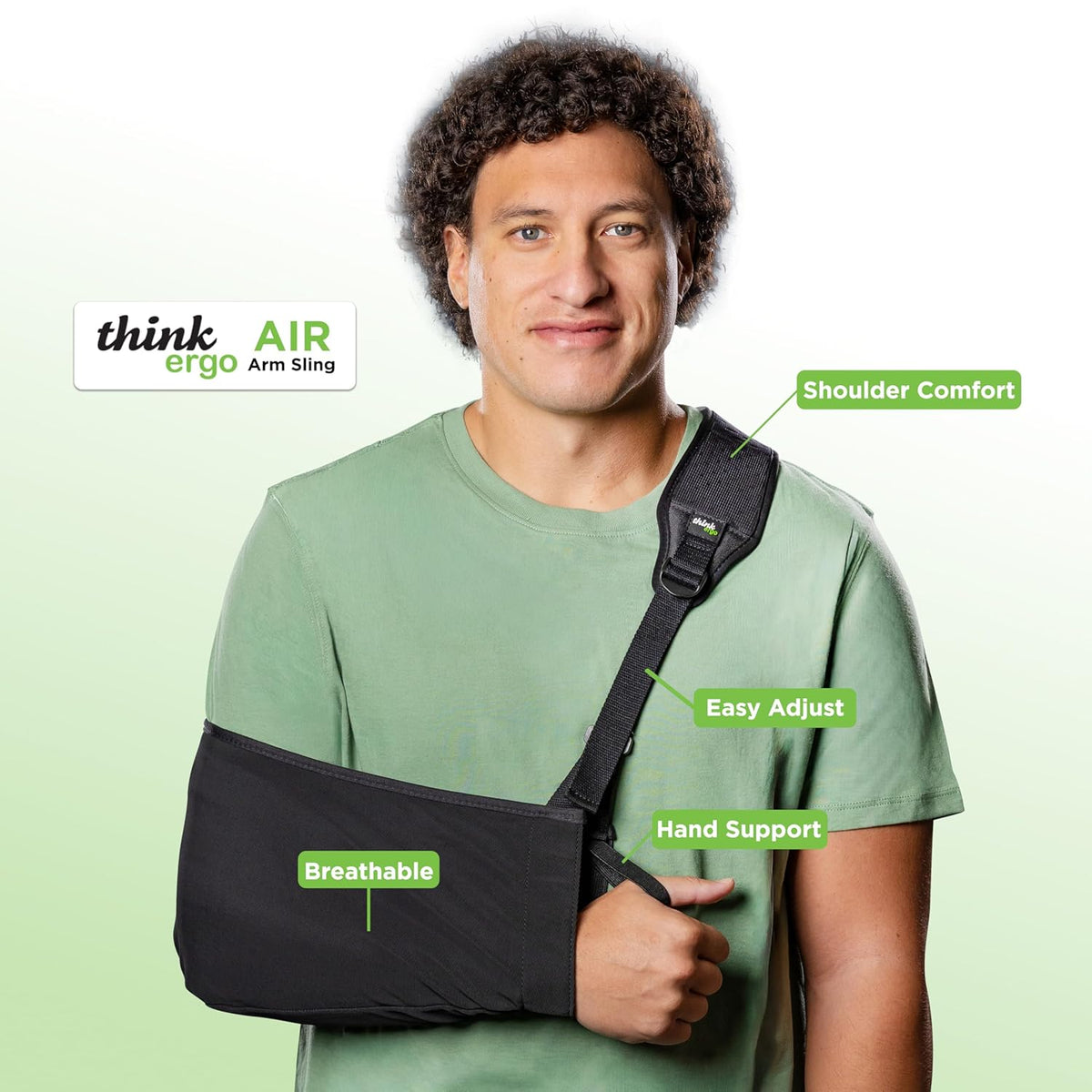 Arm Sling for Shoulder Injury & Rotator Cuff Support – Breathable, Adjustable Arm Sling with Front Buckle, Padded