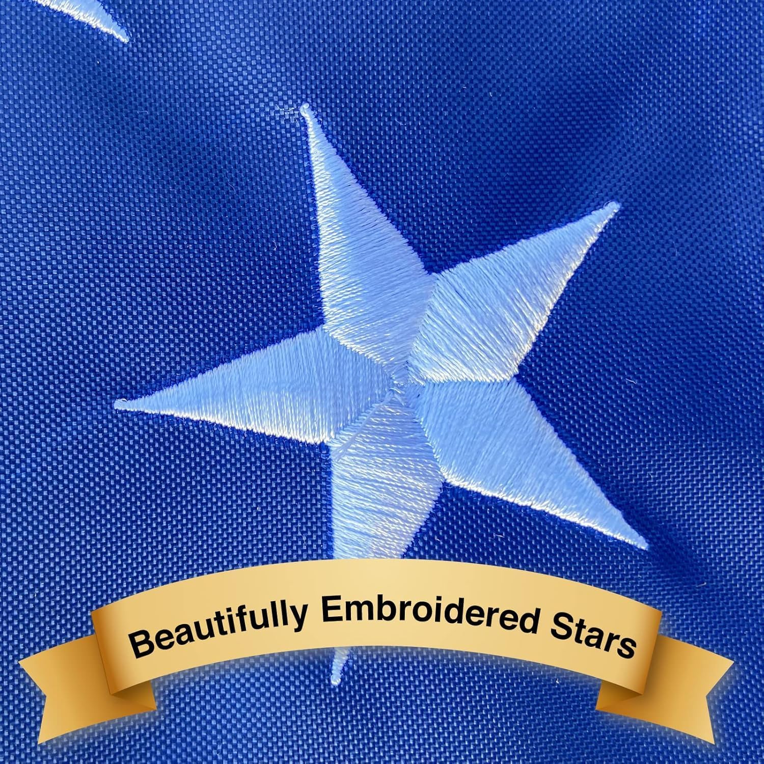 American Flag Pole Sleeve 2.5x4 Ft Banner Style-Embroidered Stars,Sewn Stripes,UV Protected,Heavy Duty Durable USA US