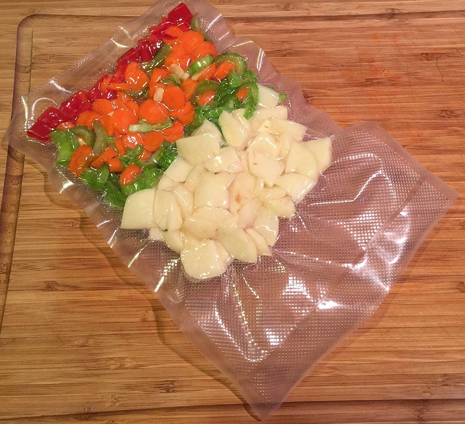 Vacuum Sealer Bags - 2 Pack 11" x 50' Commercial Grade Sealer Saver Rolls for Foodsaver and Sous Vide (Total 100 feet)