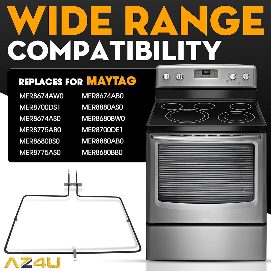 AZ4U Range Oven Bake Element Replacement For Maytag MER8674AW0 MER8700DS1
