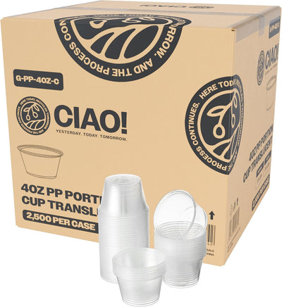 4OZ PP Clear Portion Cup, Lids Sold Separately (Case of 2,500)