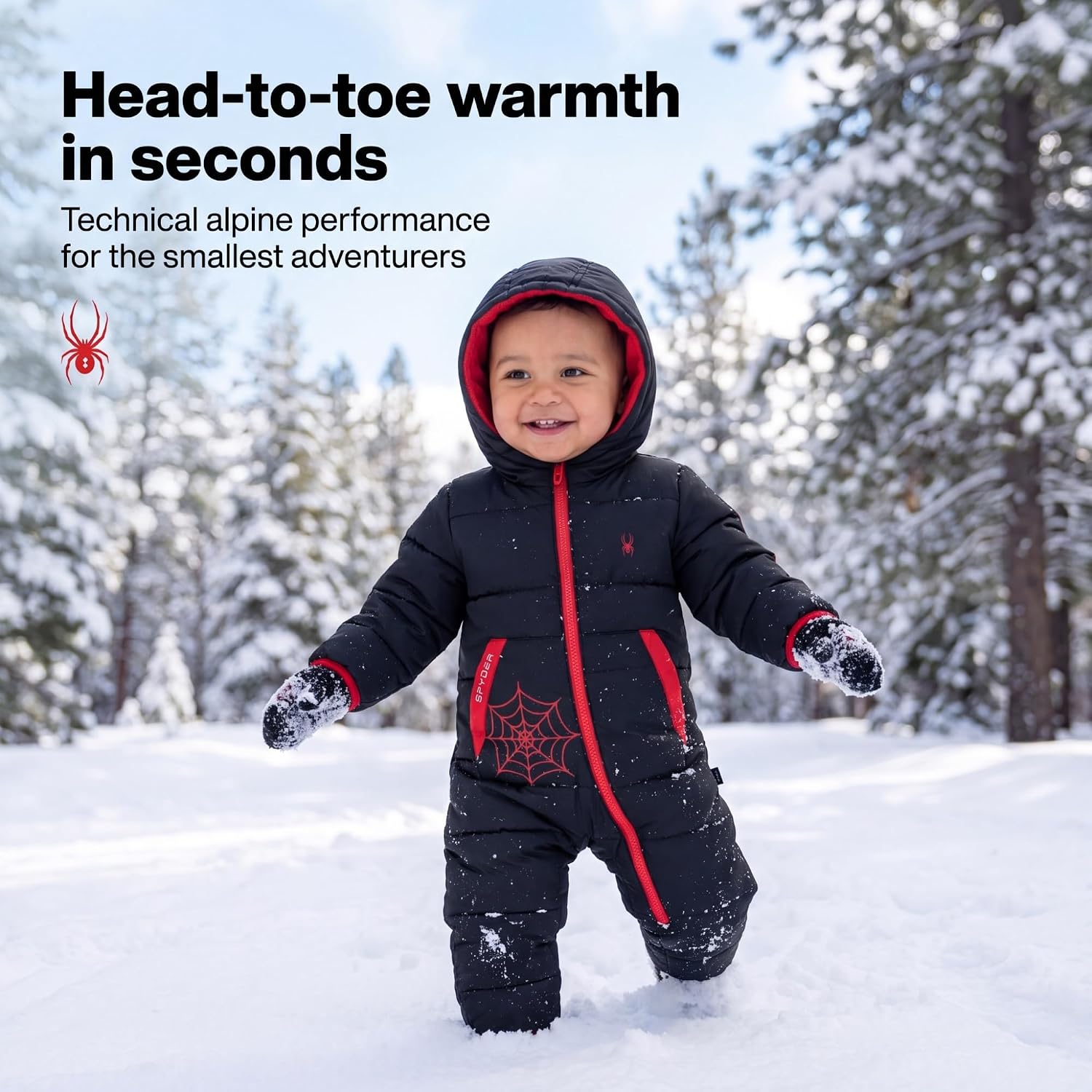 Toddler Snow Suit - Fleece Lined Baby Snowsuit, Fold-Over Cuffs | Soft-touch insulation, polar fleece inner lining