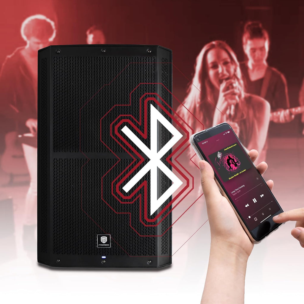 3500W P.M.P.O 18 inch Active Powered Subwoofer with 15 Inch DSP PA Speaker/Stage Monitor for DJ, Live