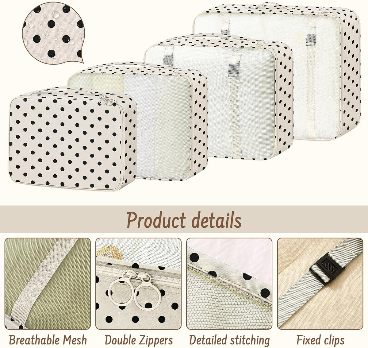 9 Set Packing Cubes for Travel Essentials - Lightweight Carry-On Luggage Organizer Bags with Shoe, Clothes & Laundry