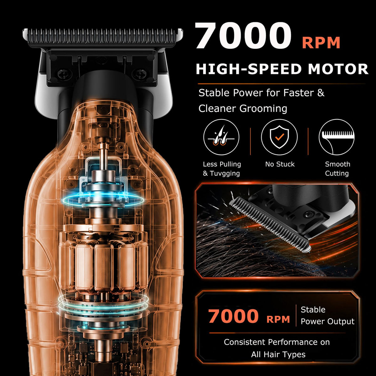 PG2299 Beard & Hair Trimmer for Men Zero Gapped Hair Clippers for Men