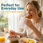 Napkins Everyday Bulk, 1000 Count, 1-Ply, White, 6.5 x 6.5 in